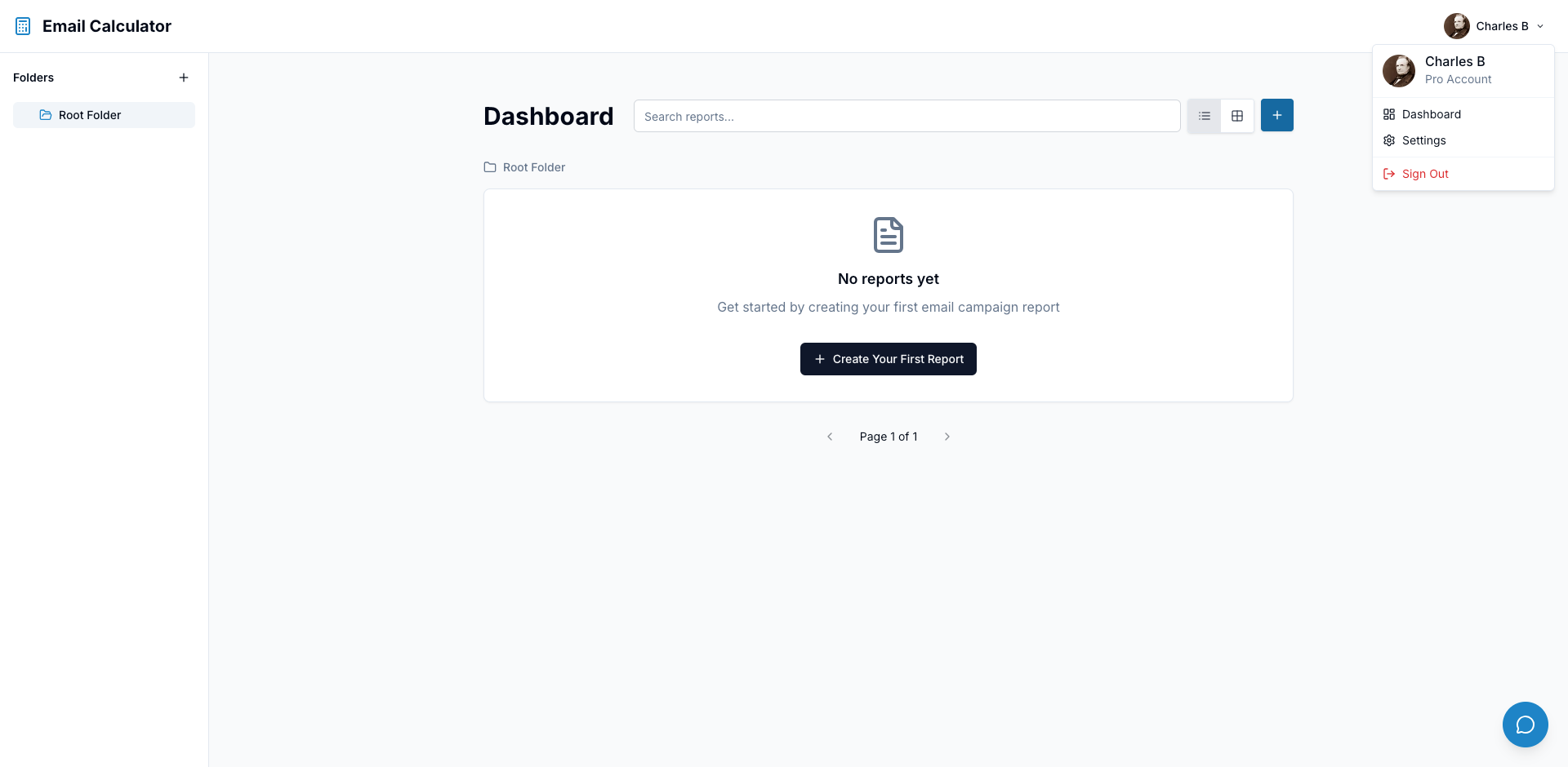 Campaign dashboard preview