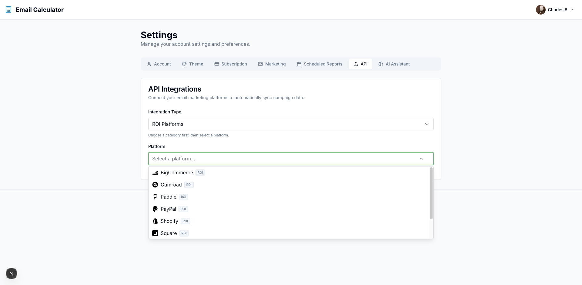 ROI API integrations preview