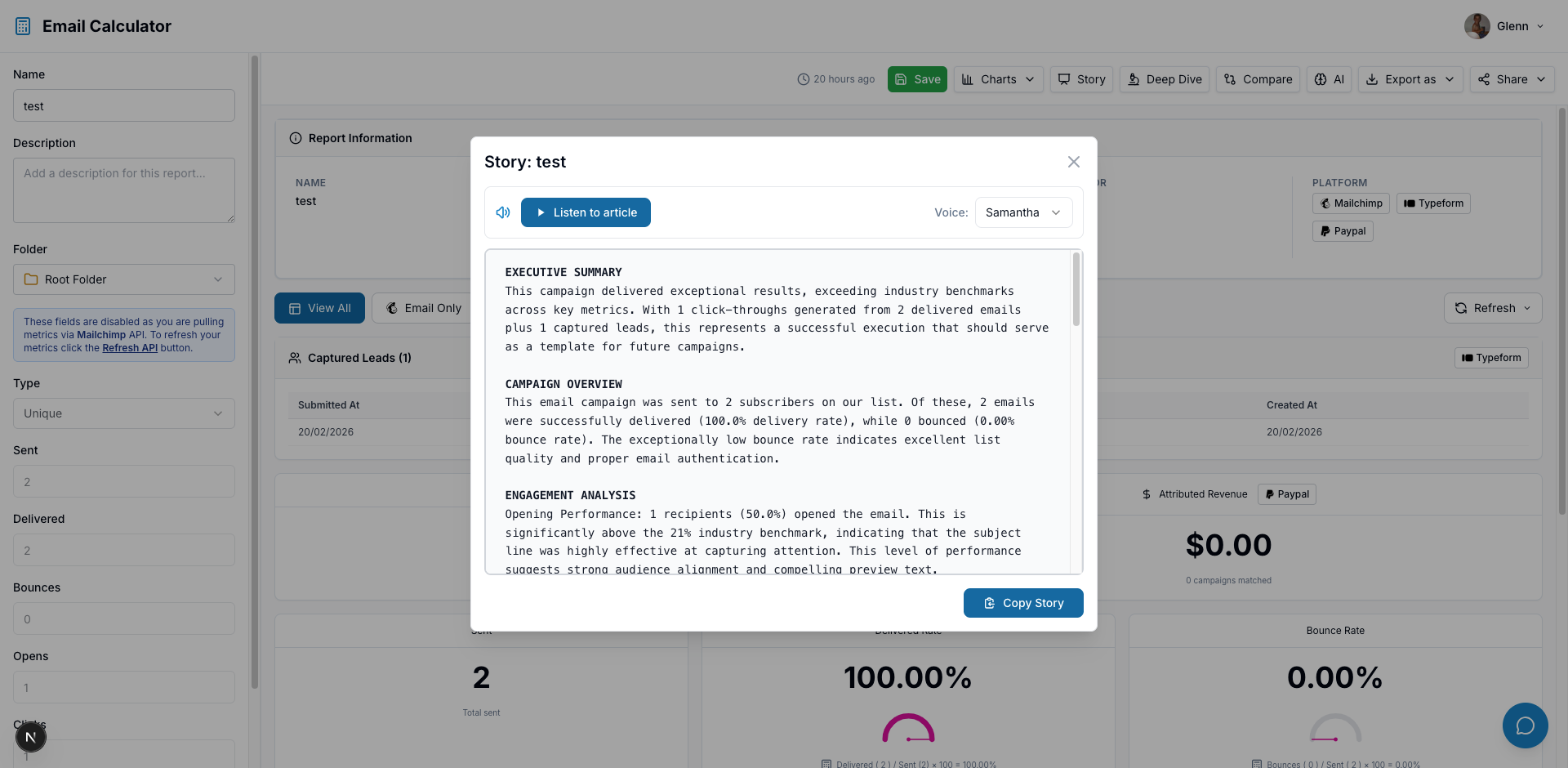 Campaign story feature preview