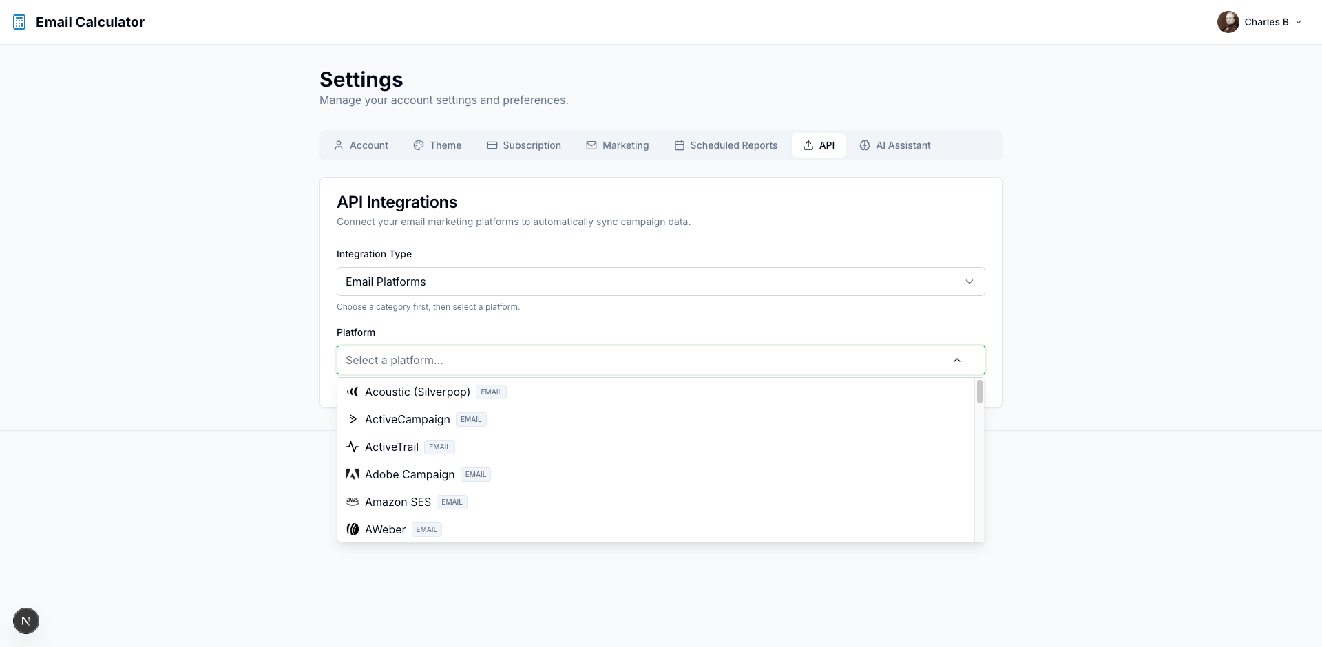 Email API integrations preview