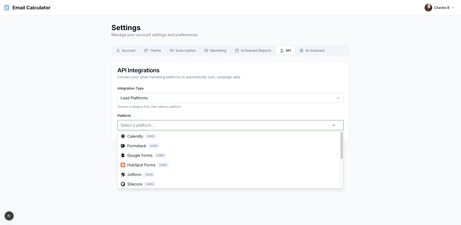 Lead API integrations preview